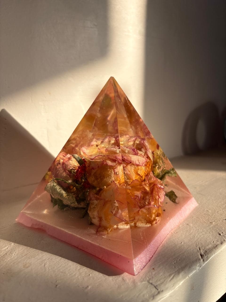 Botanical Resin Pyramid Keepsake view 2