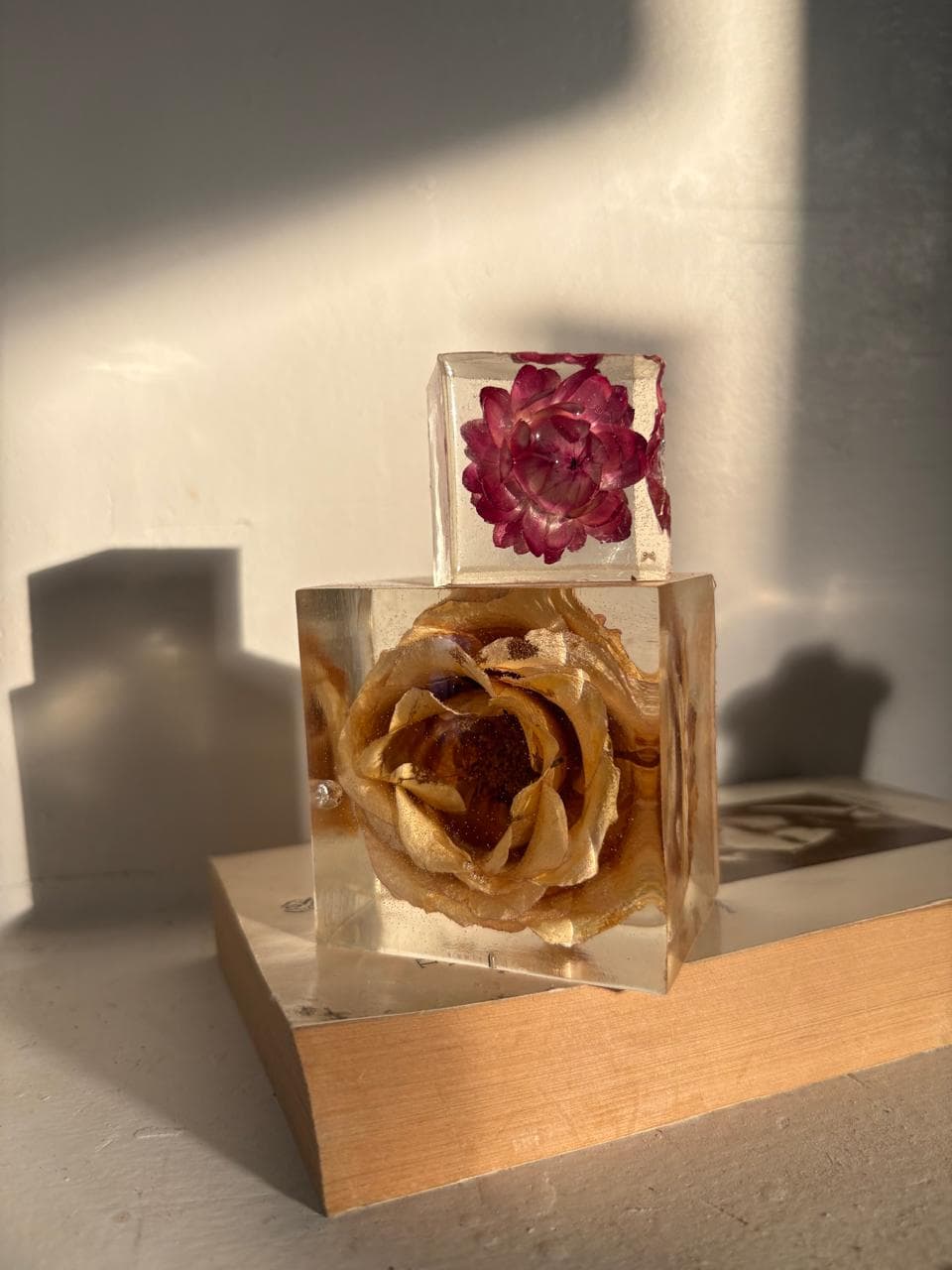 Botanical Resin Cube Keepsake view 1