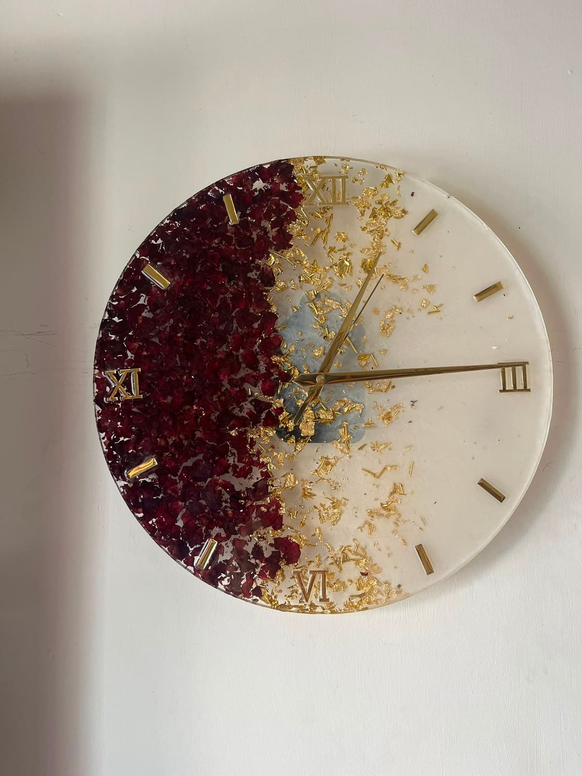 Sidefall Floral Resin Wall Clock view 3