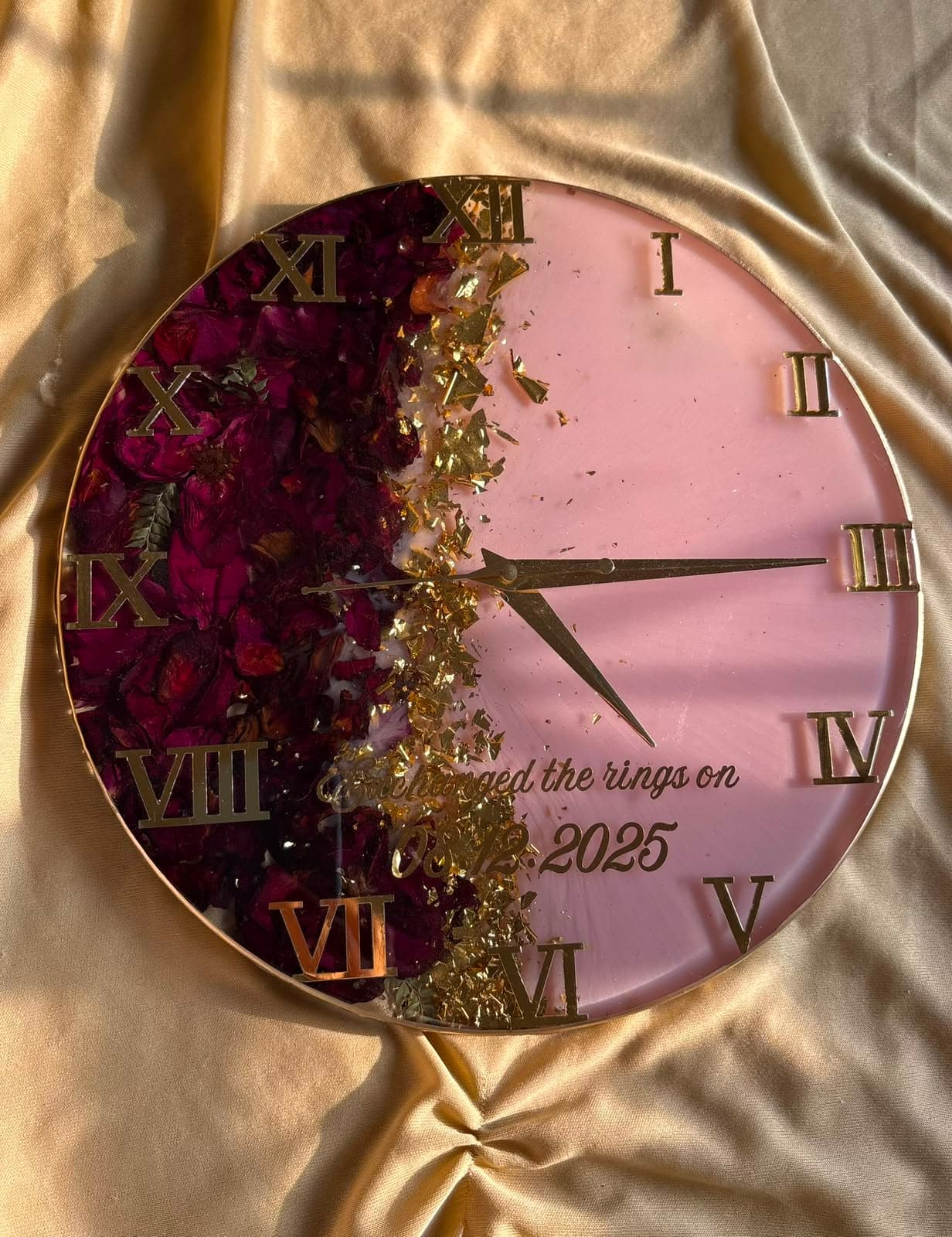 Eternal Time Floral Wall Clock detail view
